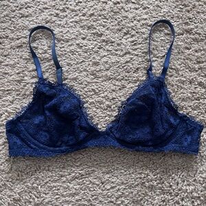 Victorias Secret Lace Bralette in Navy Blue